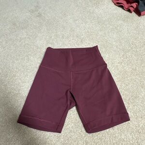 Lululemon Athletica Red Athletic Shorts High-Waisted Performance